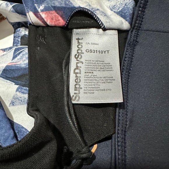 🤩Sz 8 Women Sports Bra Superdry Active Studio Mesh back cut out top Black yoga - Picture 9 of 10